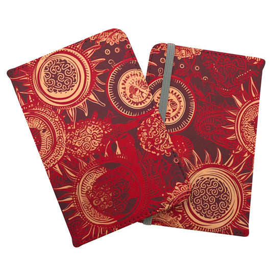 Abstract Red Moon and Sun Passport Cover