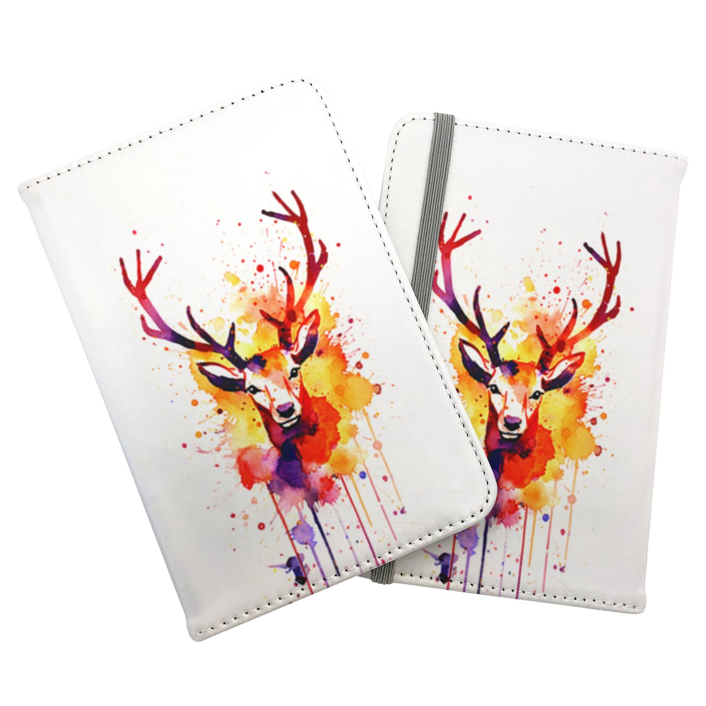 Watercolour Stag Face Passport Cover