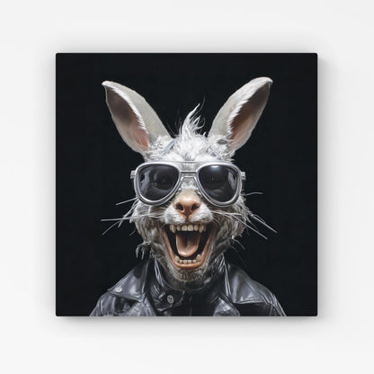 Funky Rabbit Face Canvas
