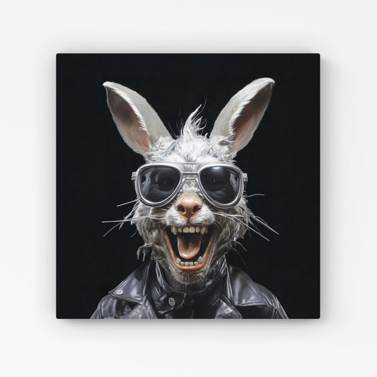 Funky Rabbit Face Canvas
