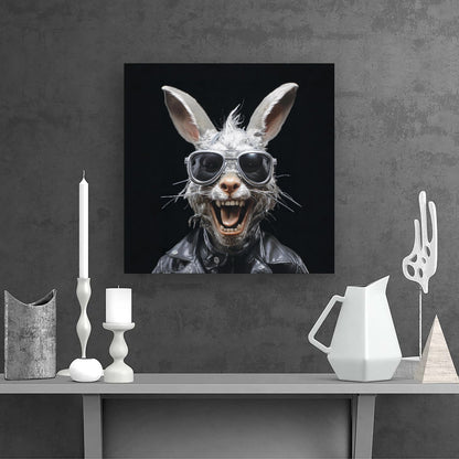 Funky Rabbit Face Canvas