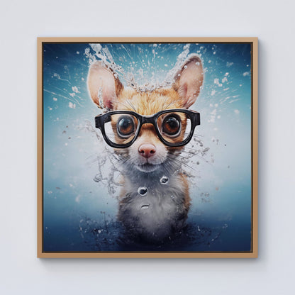 Splashart Doormouse Framed Canvas
