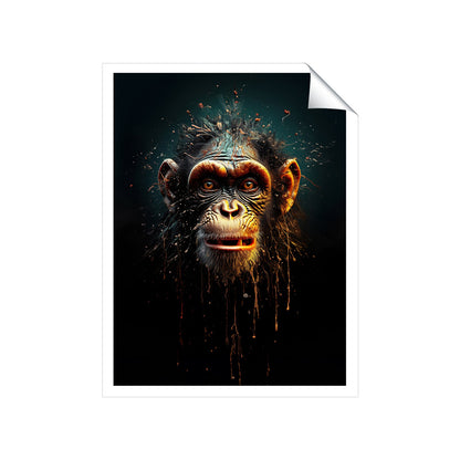 Splashart Monkey Face Art Prints