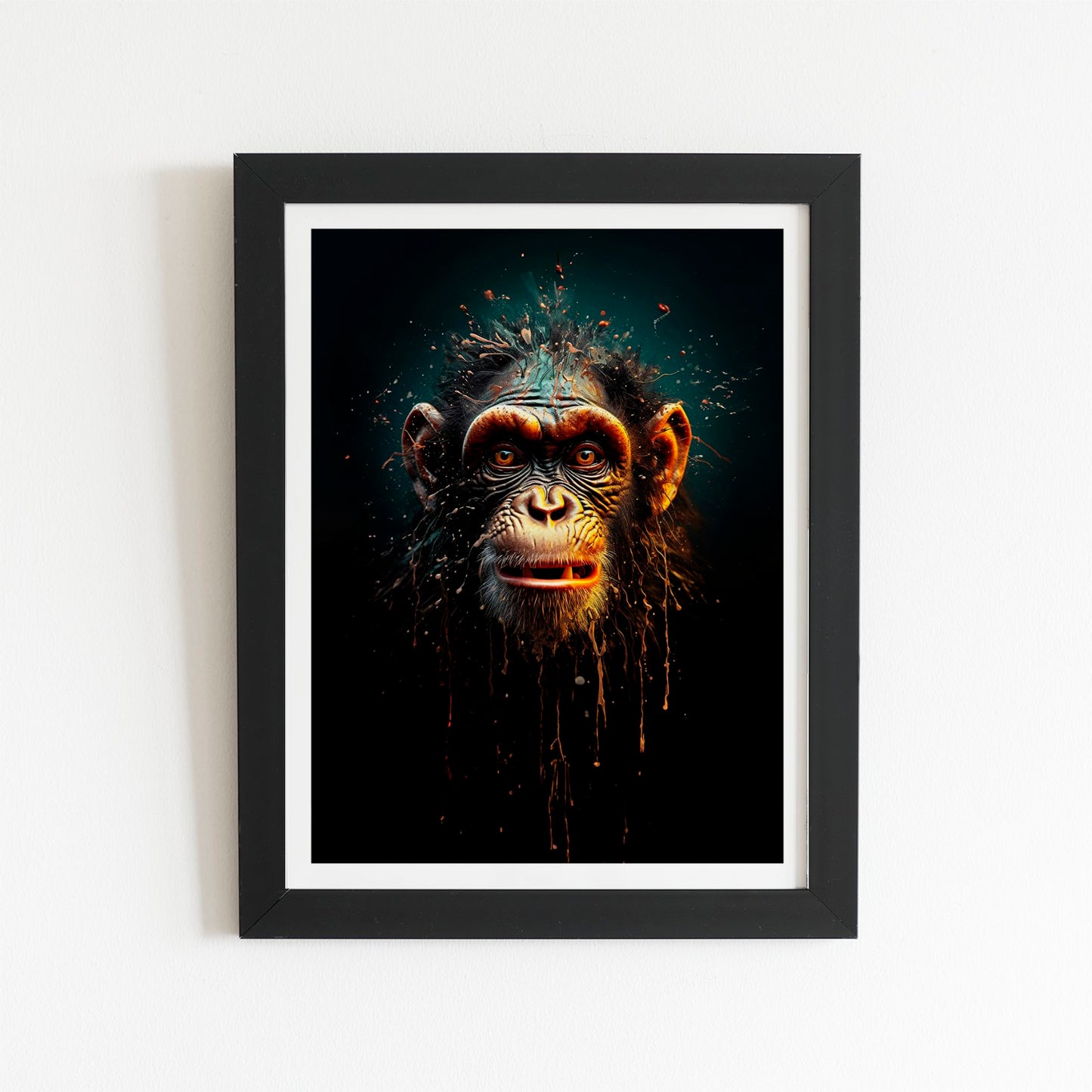 Splashart Monkey Face Art Prints