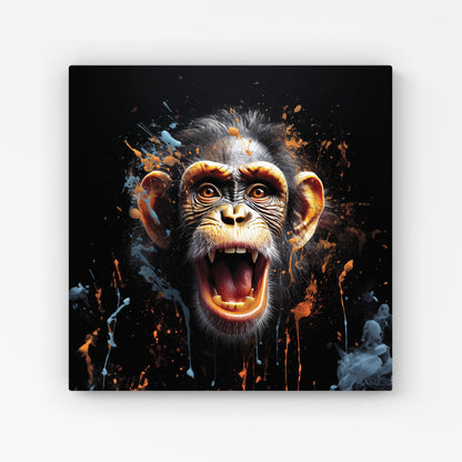 Monkey Face Splashart Canvas