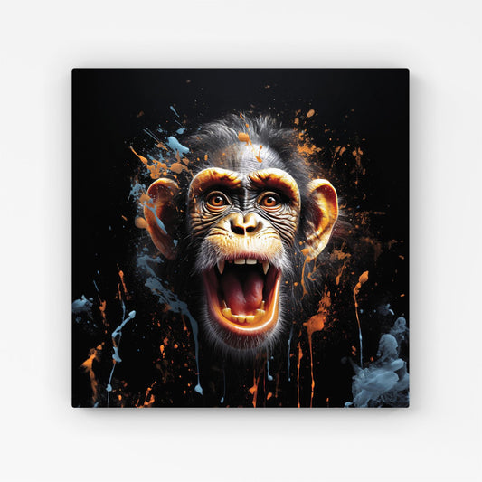 Monkey Face Splashart Canvas