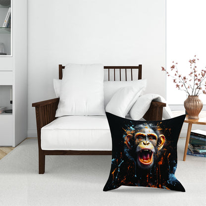 Monkey Face Splashart Floor Cushion