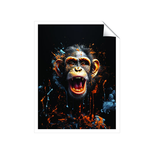Monkey Face Splashart Art Prints
