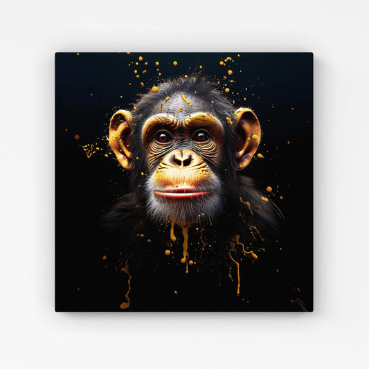 Splashart Cheeky Chimp Face Canvas