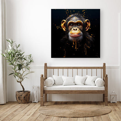 Splashart Cheeky Chimp Face Canvas