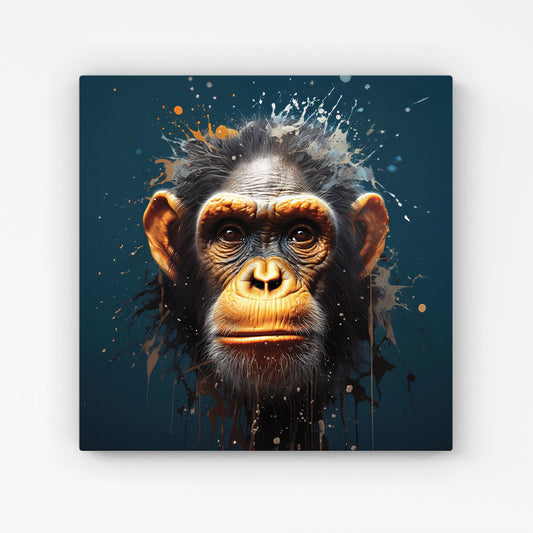 Splashart Realistic Monkey Face Canvas