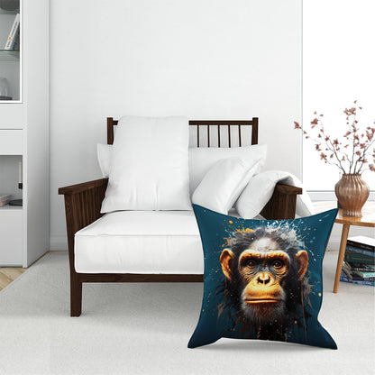 Splashart Realistic Monkey Face Floor Cushion