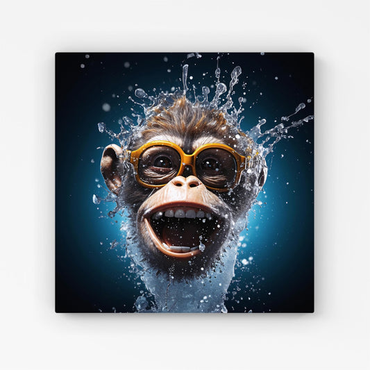 Splashart Cheeky Chimp Face Canvas