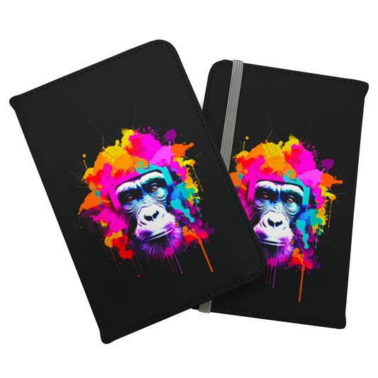 Multi Coloured Monkey Face Passport Cover