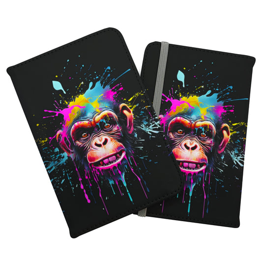 Multi Coloured Monkey Face Splashart Passport Cover