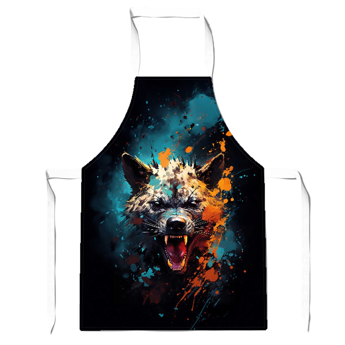 Splashart Angry Hyena Face Apron