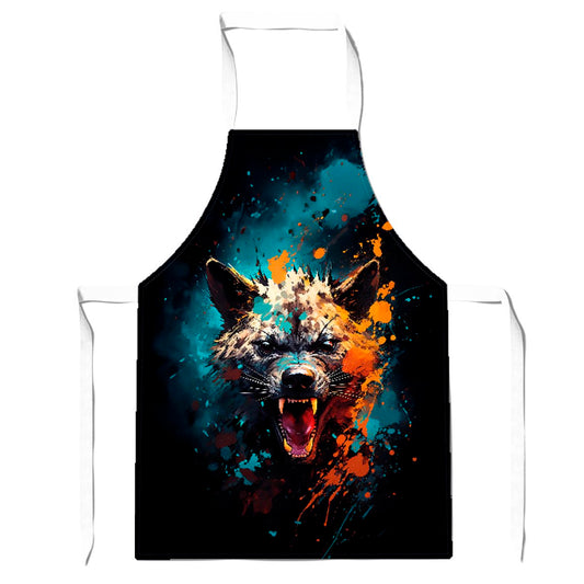 Splashart Angry Hyena Face Apron