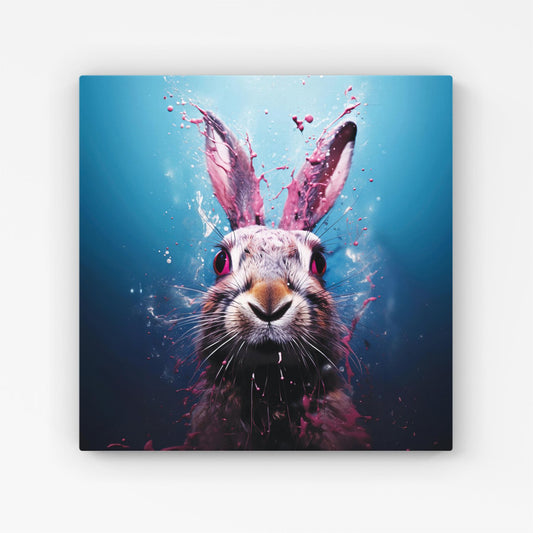 Rabbit Face Splashart Canvas