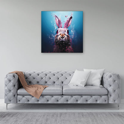 Rabbit Face Splashart Canvas