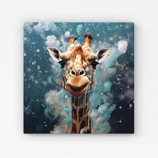 Splashart Giraffe Face Canvas