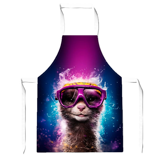 Splashart Ferret Purple Apron