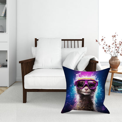 Splashart Ferret Purple Floor Cushion