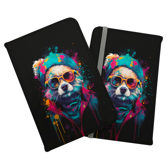 Multi Coloured Splashart Dog Passport Cover