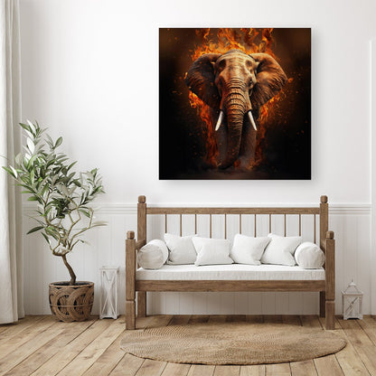 Splashart Elephant and fire Canvas