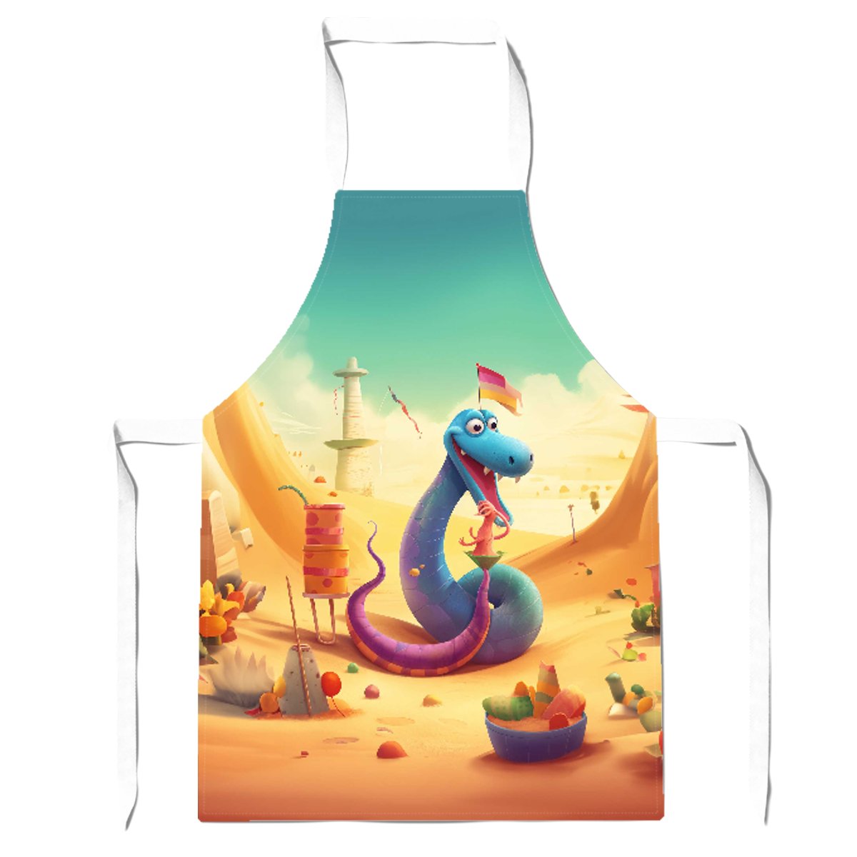 Snake On A Beach Holiday Apron