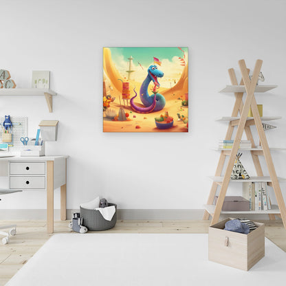 Snake On A Beach Holiday Canvas