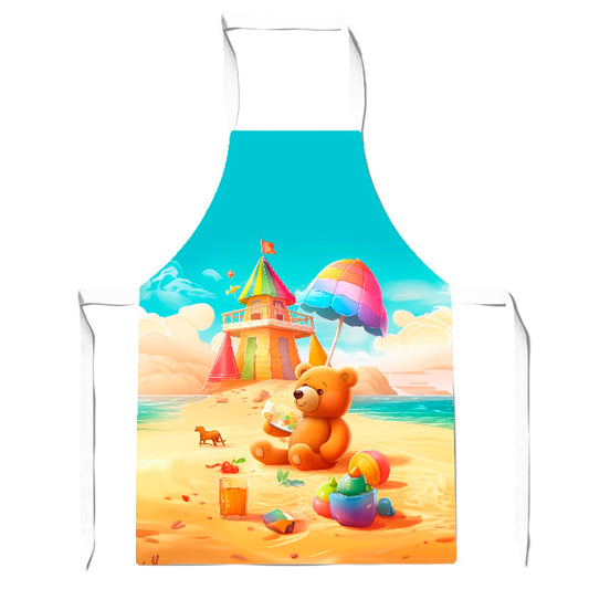 Bear On A Beach Holiday Apron