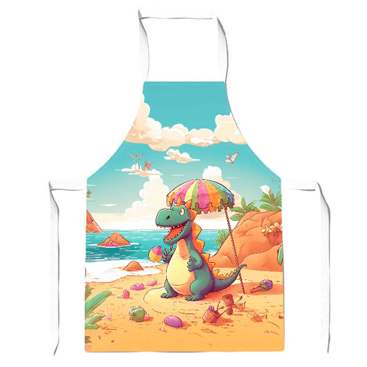 Dragon On A Beach Holiday Apron