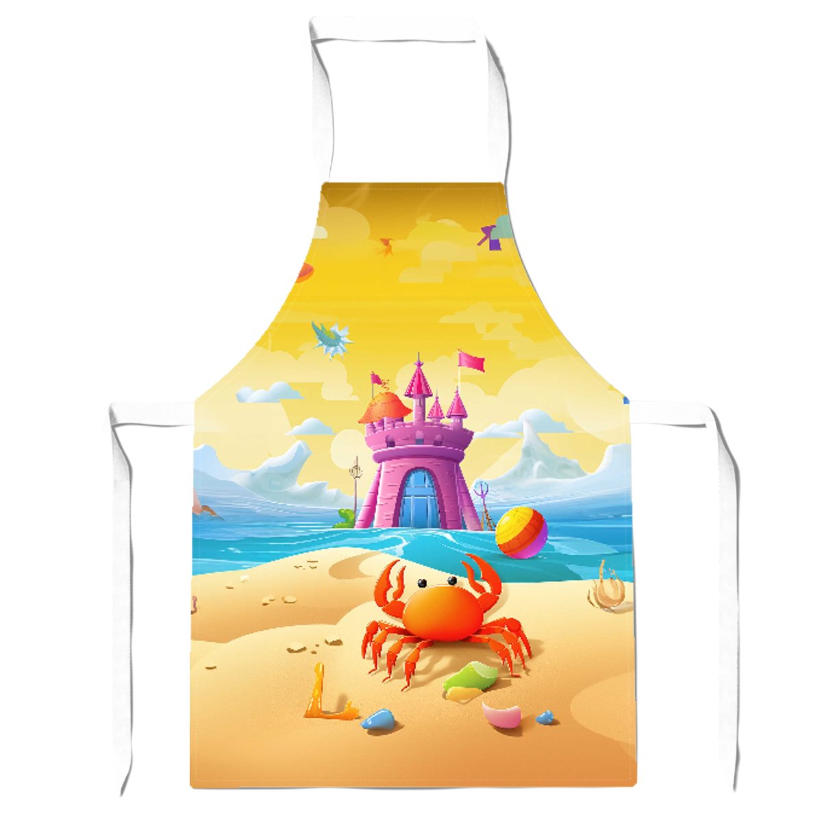 Orange Crab On A Beach Holiday Apron
