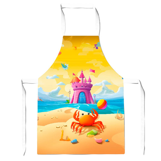Orange Crab On A Beach Holiday Apron