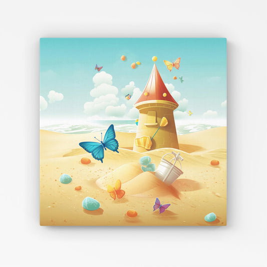 Butterflies On A Beach Holiday Canvas
