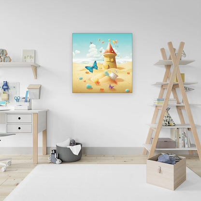 Butterflies On A Beach Holiday Canvas