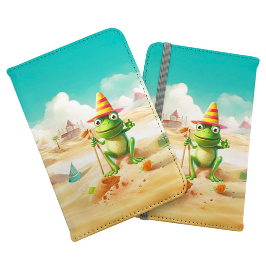 Happy Frog On A Beach Holiday Passport Cover