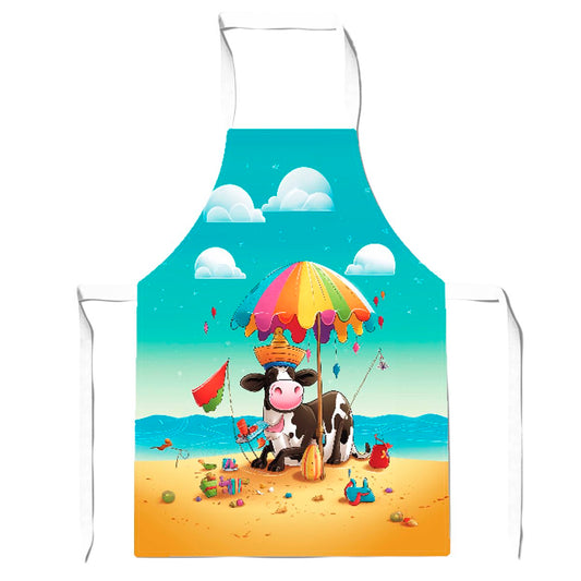 Cow On A Beach Holiday Apron