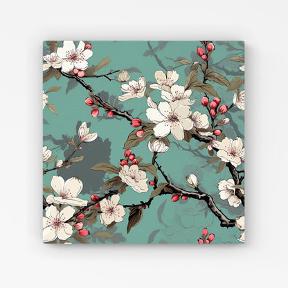 Pink Blossom Asian Design Canvas