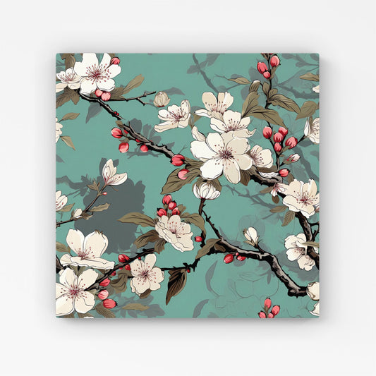 Pink Blossom Asian Design Canvas