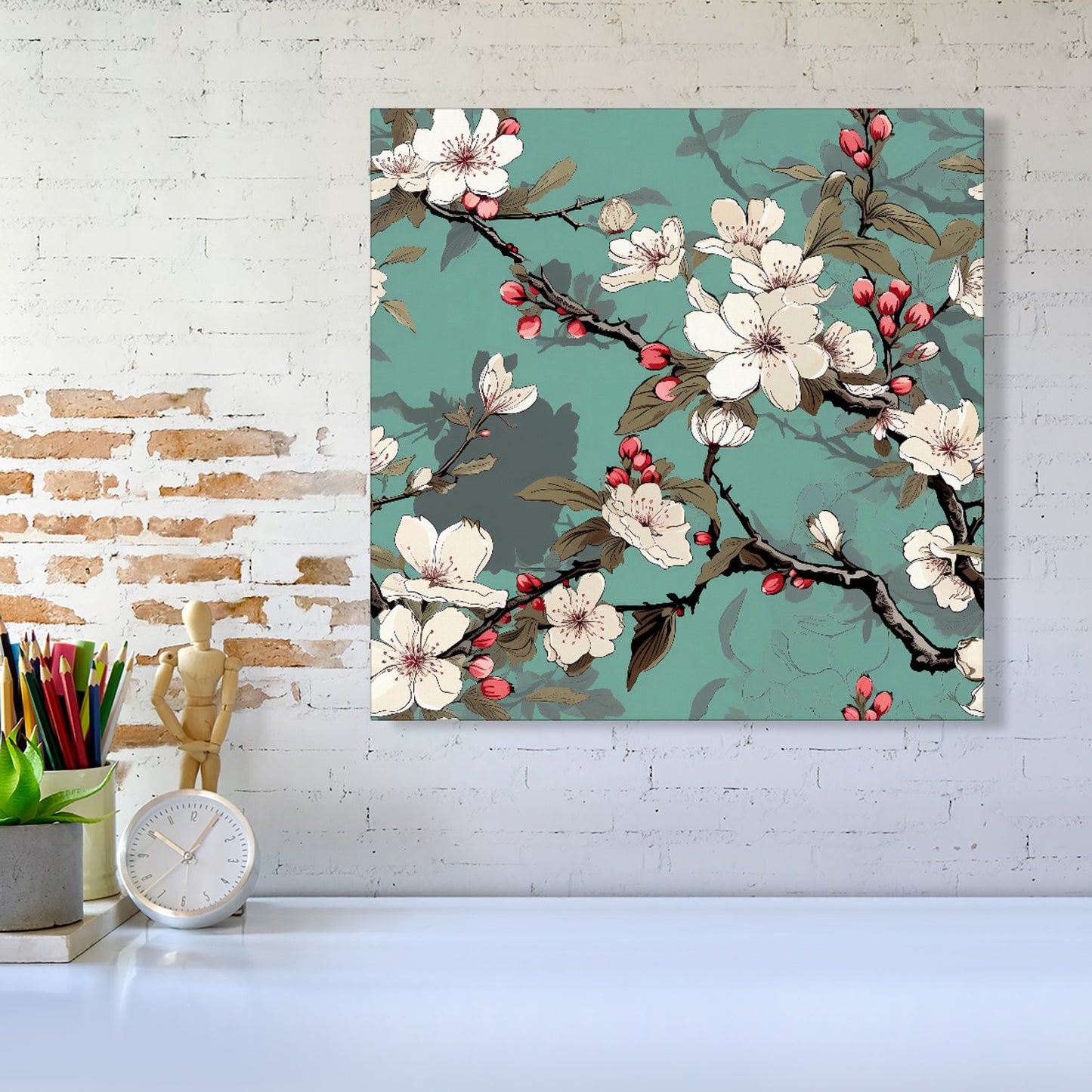 Pink Blossom Asian Design Canvas