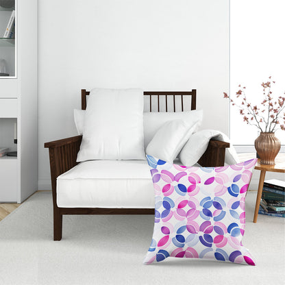 Interlocking Pink Blue Shape Floor Cushion