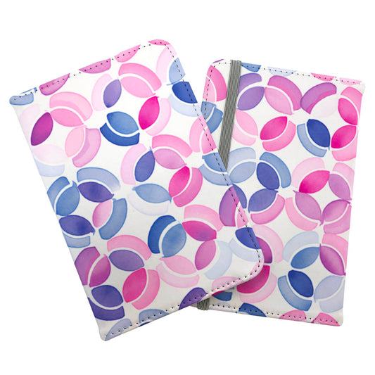 Interlocking Pink Blue Shape Passport Cover