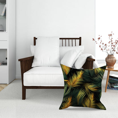 Golden Palm Leaves Floor Cushion