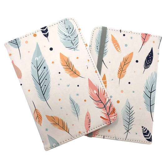 Pastel Feather Pattern Passport Cover