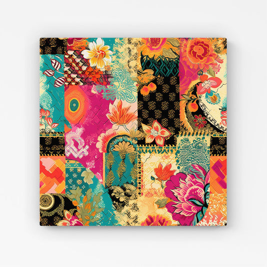 Patchwork Mixed Textiles Canvas