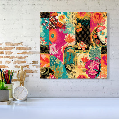 Patchwork Mixed Textiles Canvas