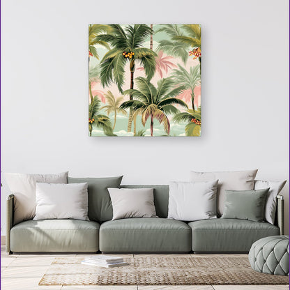 Palm Trees Pattern Canvas