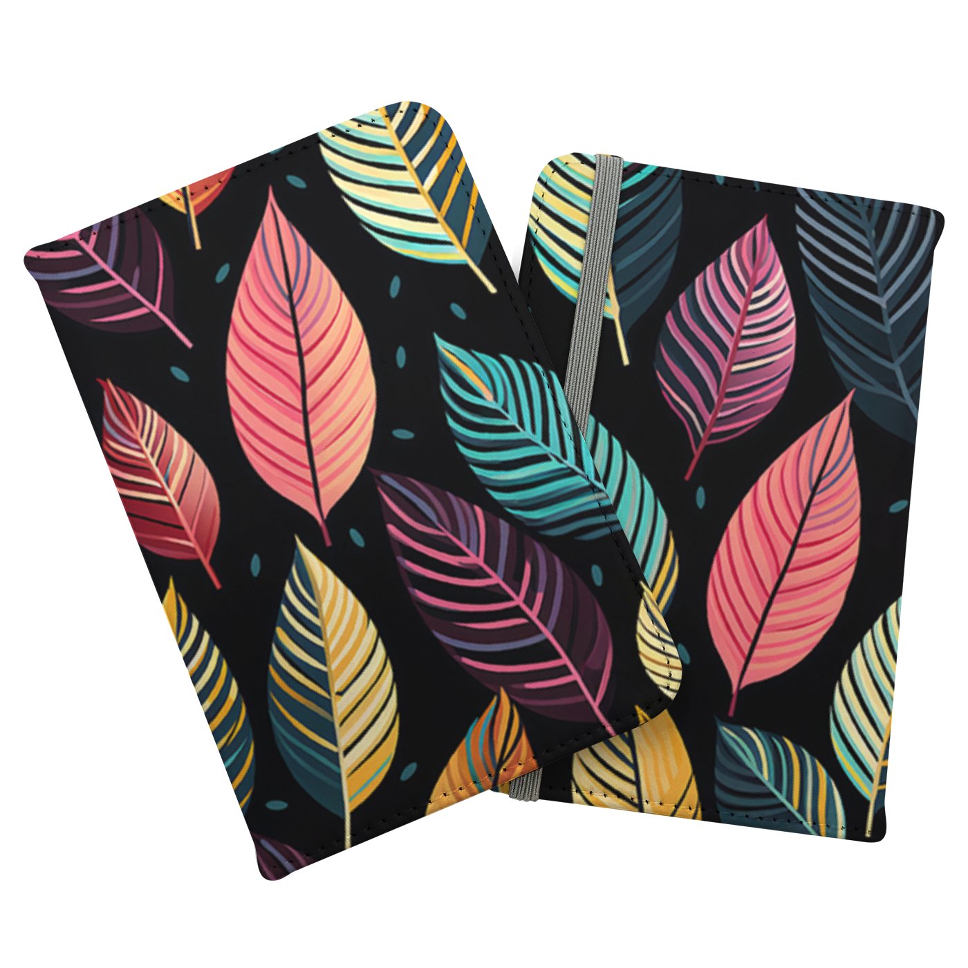 Colourful Leaves Pattern Passport Cover