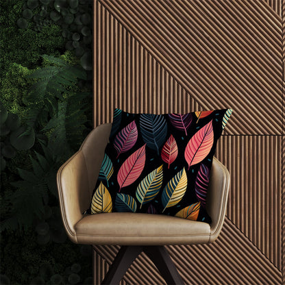 Colourful Leaves Pattern Outdoor Cushion
